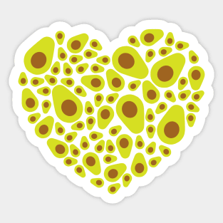 Avocado Heart Sticker